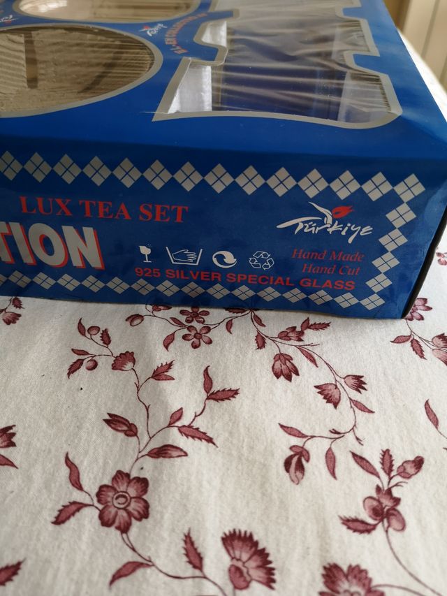 juego de té de cristal