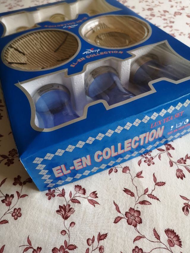 juego de té de cristal