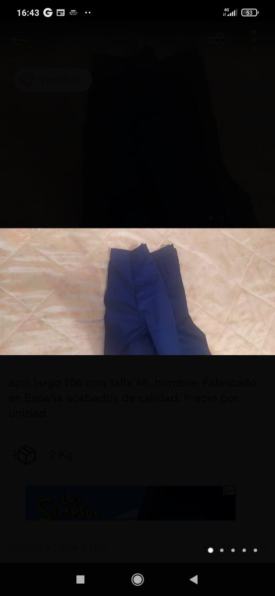 Pantalón azul de pinza