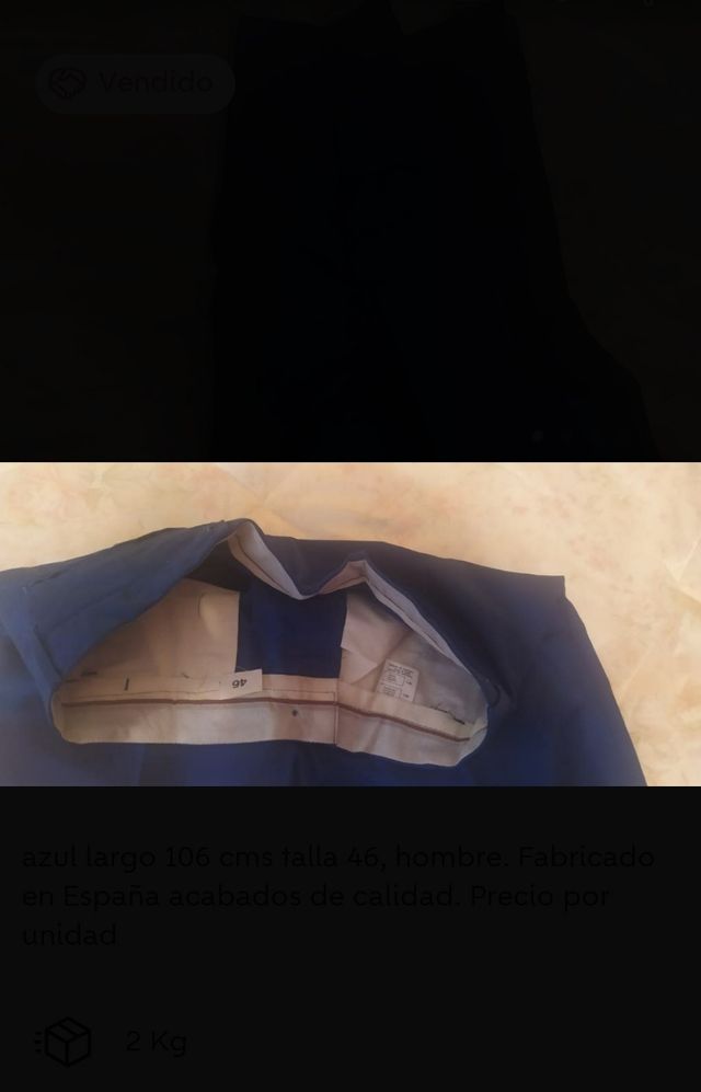Pantalón azul de pinza