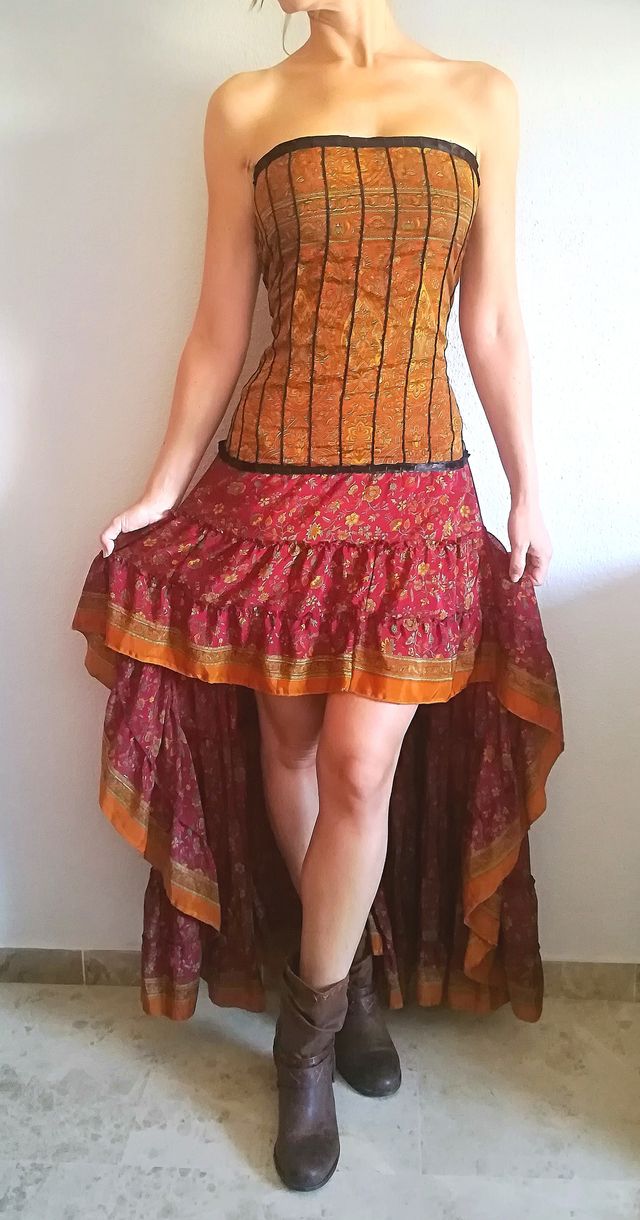 VESTIDO MUJER SEDA INDIA