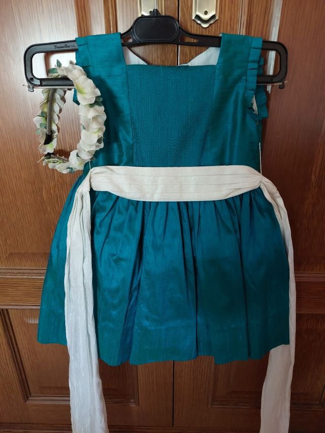 VESTIDO CEREMONIA NIÑA SEDA