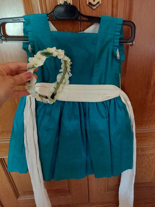 VESTIDO CEREMONIA NIÑA SEDA