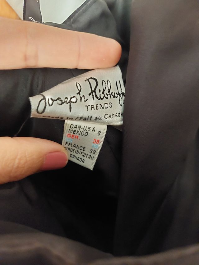 VESTIDO FIESTA  JOSEPH RIBKOFF NEGRO Y BLANCO 38