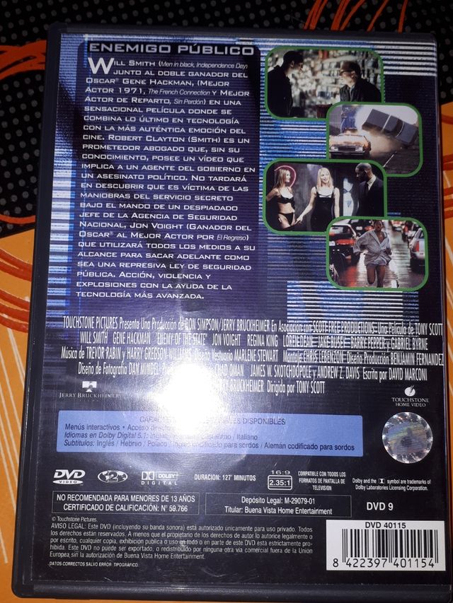 DVD ENEMIGO PÚBLICO.