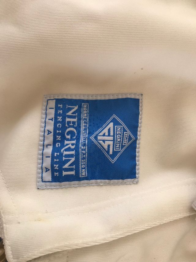 Jaqueta, masquera y guante esgrima