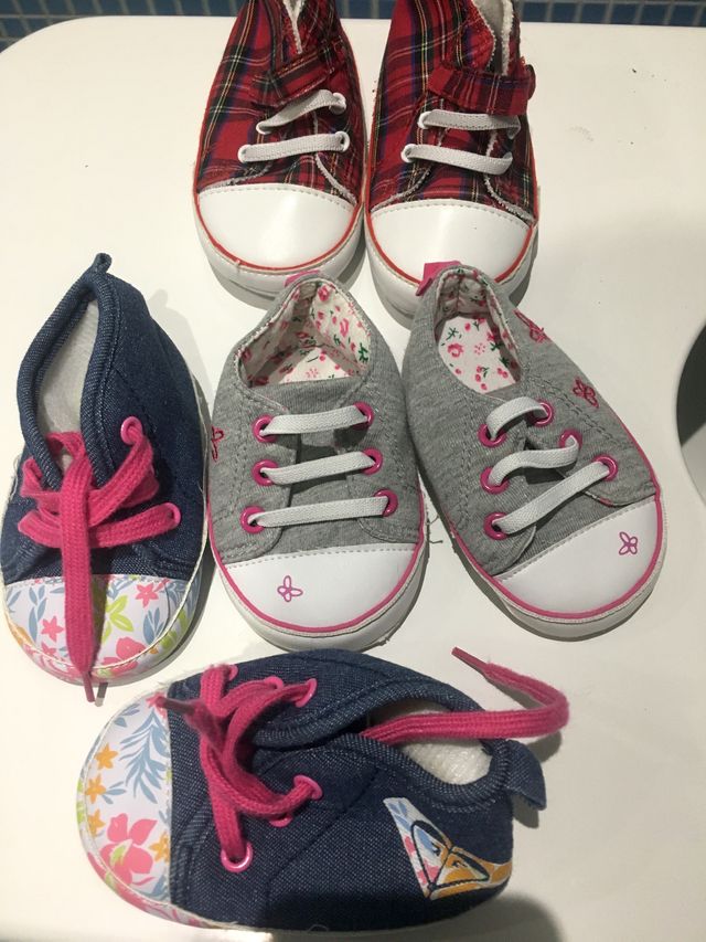 Lote de 3 pares de zapatos bebe