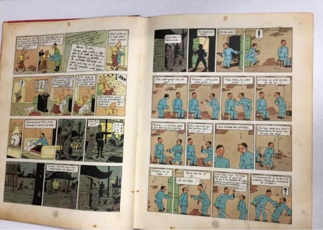 Libro Tintín El loto azul - Primera Edición 1965