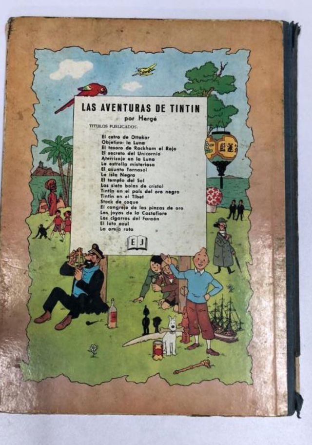 Libro Tintín El loto azul - Primera Edición 1965