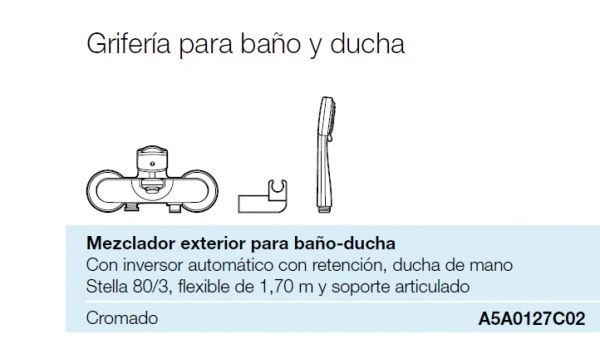 Grifo baño-ducha Roca Logica-N A5A0127C02