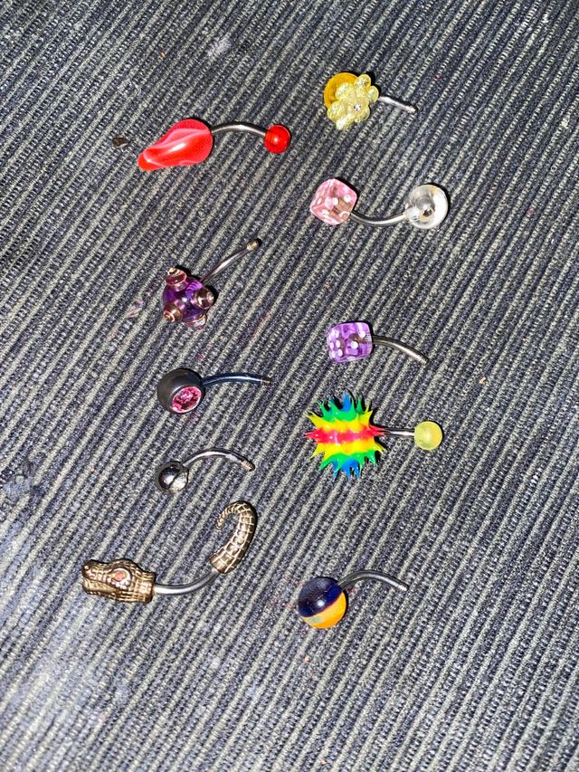 Set di 10 piercing all'ombelico