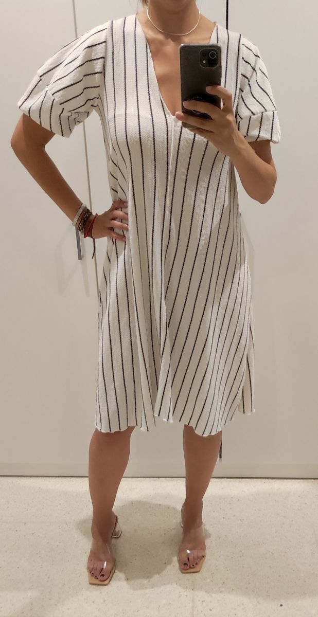 vestido verano blanco de rayas