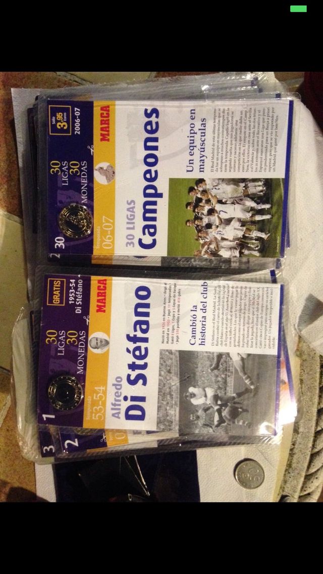 Colección monedas real madrid