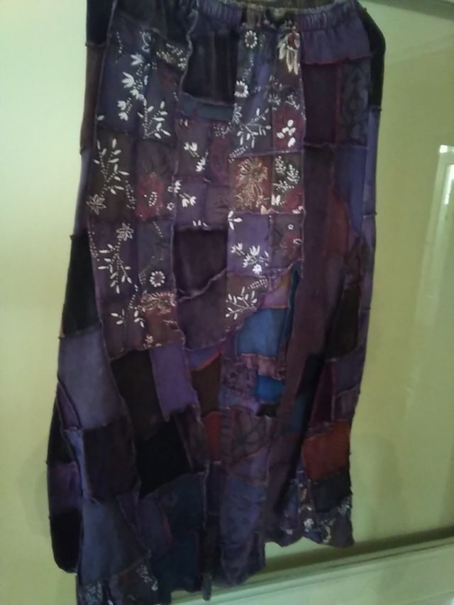 Falda Hippie hecha a mano/tintes naturales