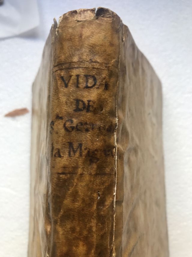 Vida santa Gertrudis 1782. Pergamino con grabado s