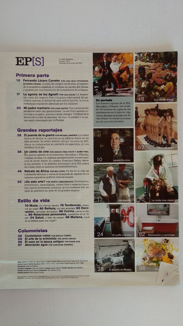 revistas el país semanal 2002 -2003