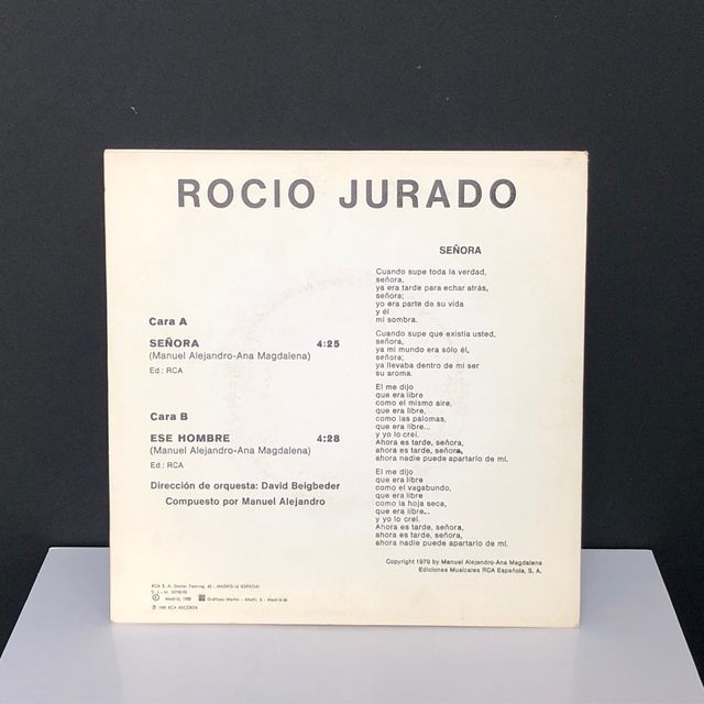 Single de vinilo de ROCÍO JURADO
