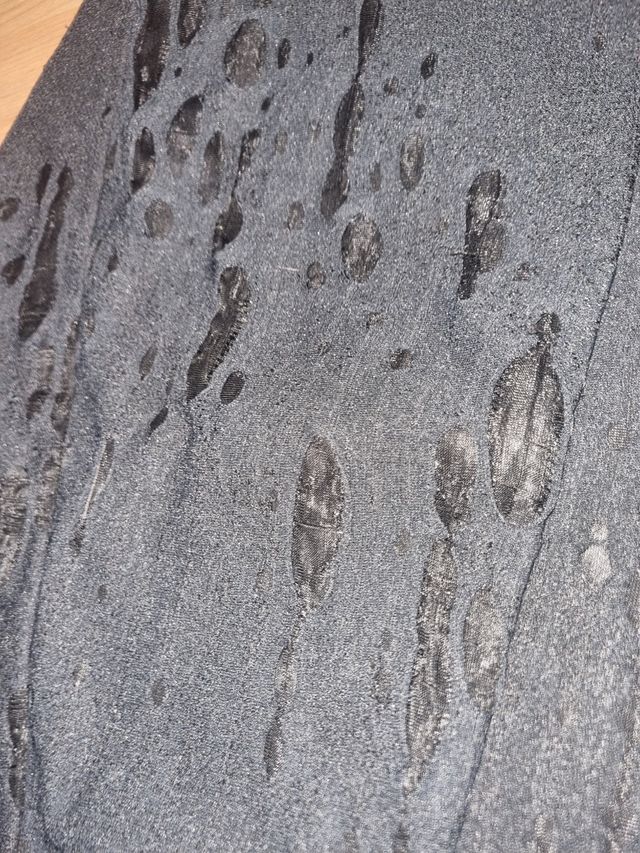 Falda Negra de poliester y algodon entallada