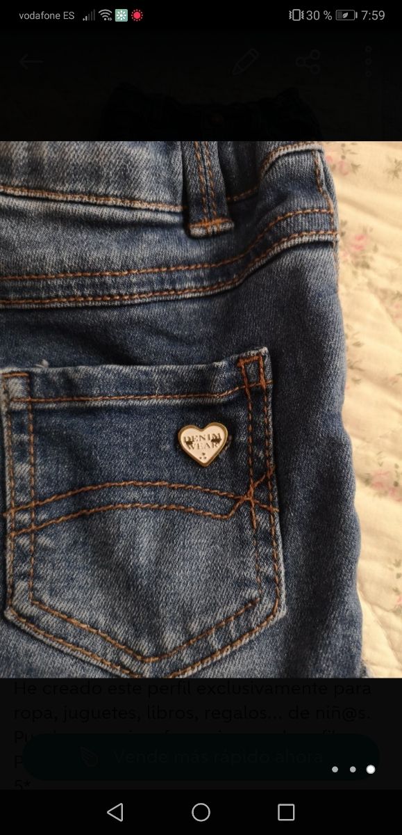 pantalon corto vaquero talla 4-5