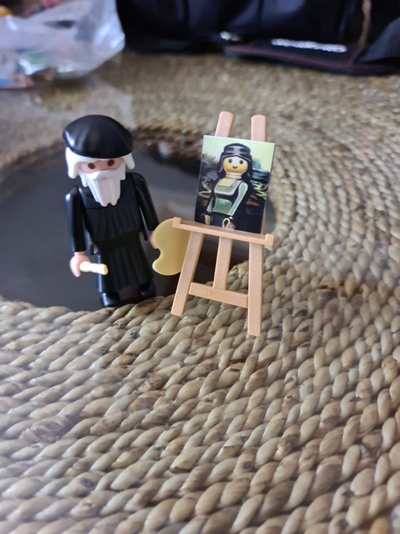 PLAYMOBIL // PINTOR // LEONARDO DA VINCI // CUSTOM de segunda mano