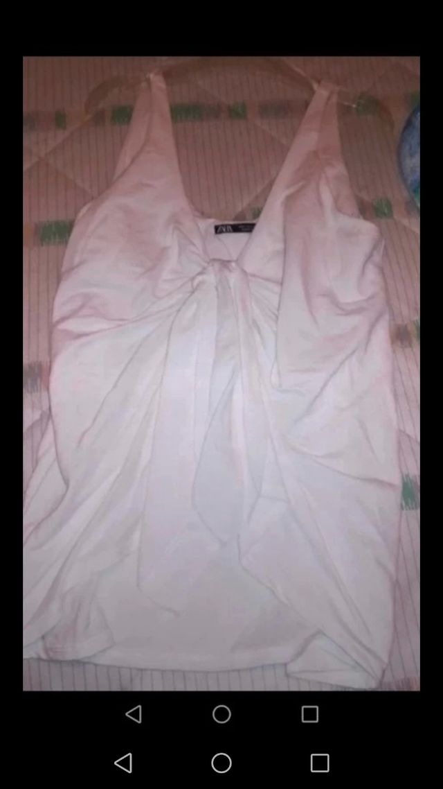 top drapeado lazo Zara