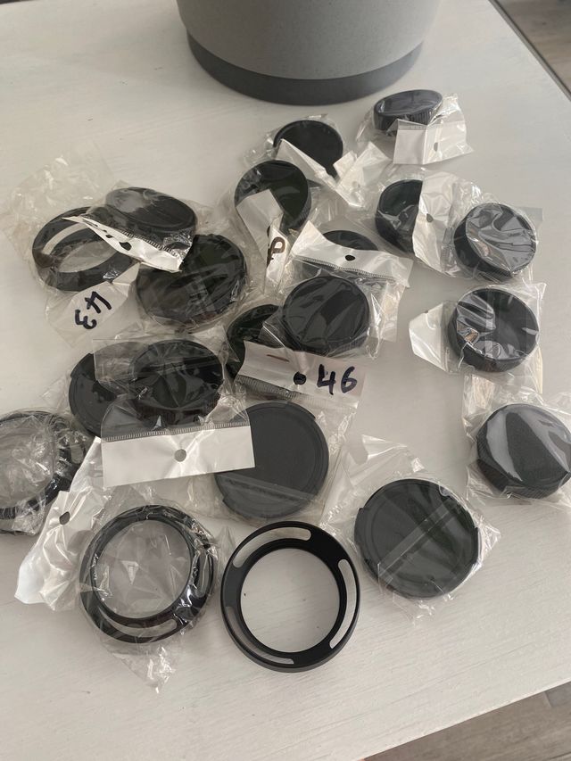 Tapas y tapones para cámaras-objetivos varios