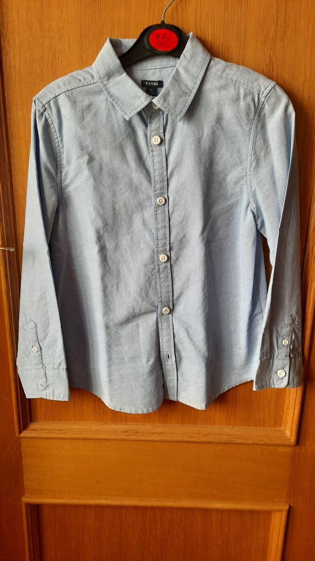 Camisa manga larga de cuello. Talla 8 años