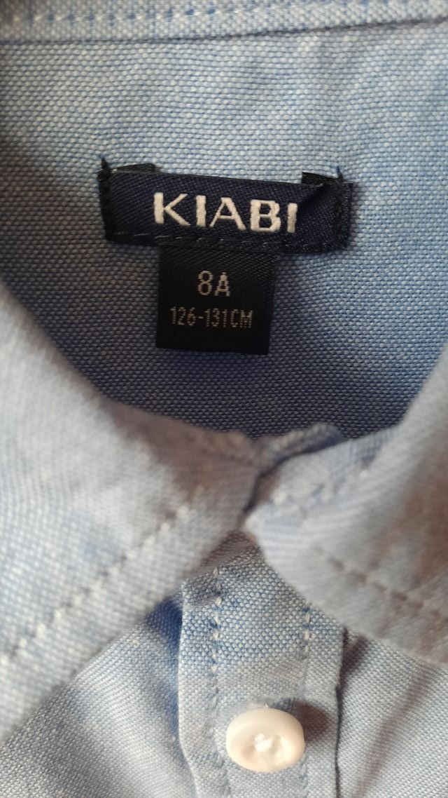 Camisa manga larga de cuello. Talla 8 años
