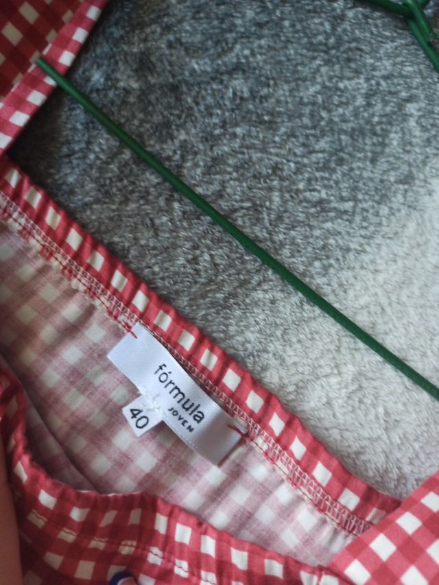 vestido estampado cuadros