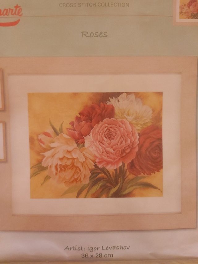 Patrón punto de cruz marca Lanarte con hilos DMC