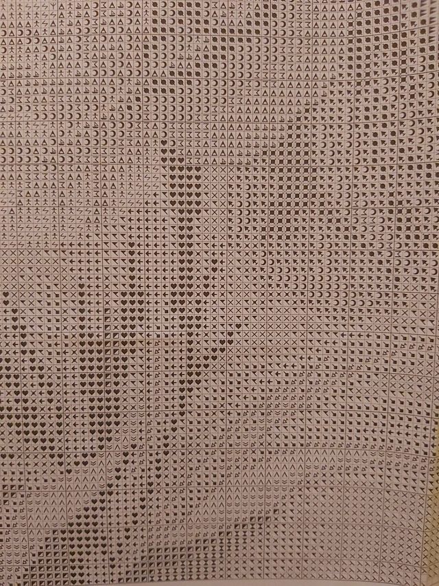 Patrón punto de cruz marca Lanarte con hilos DMC