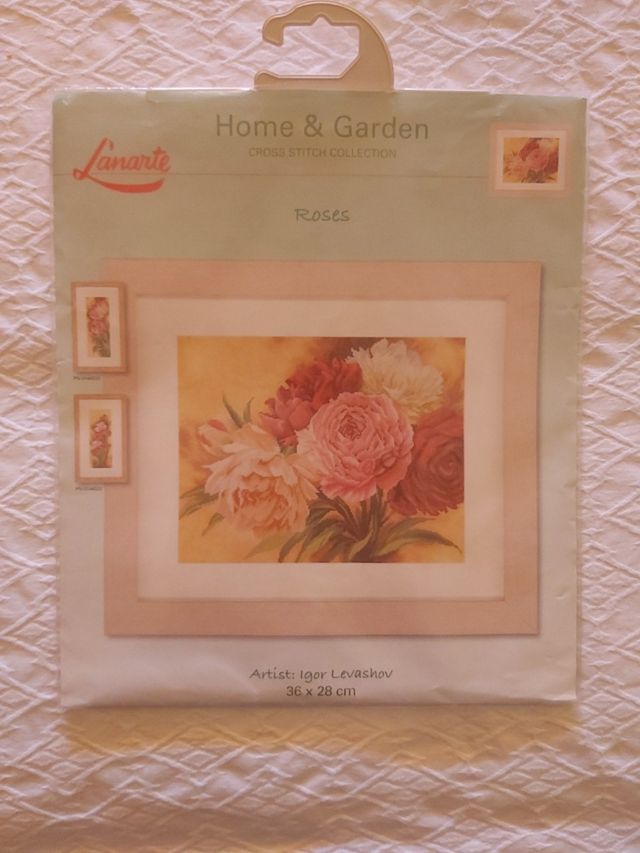 Patrón punto de cruz marca Lanarte con hilos DMC