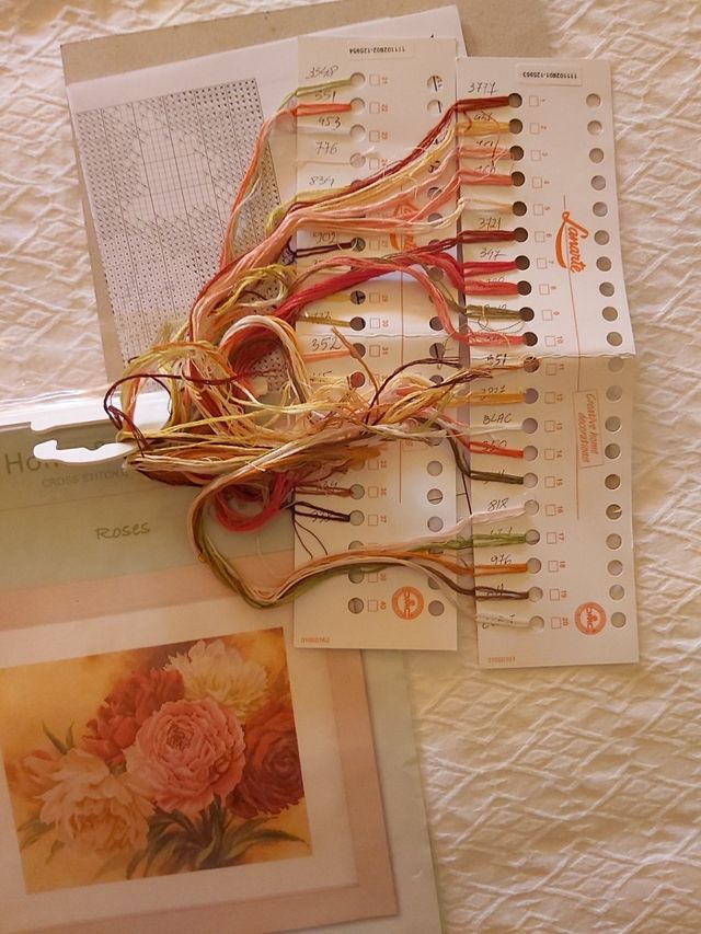 Patrón punto de cruz marca Lanarte con hilos DMC