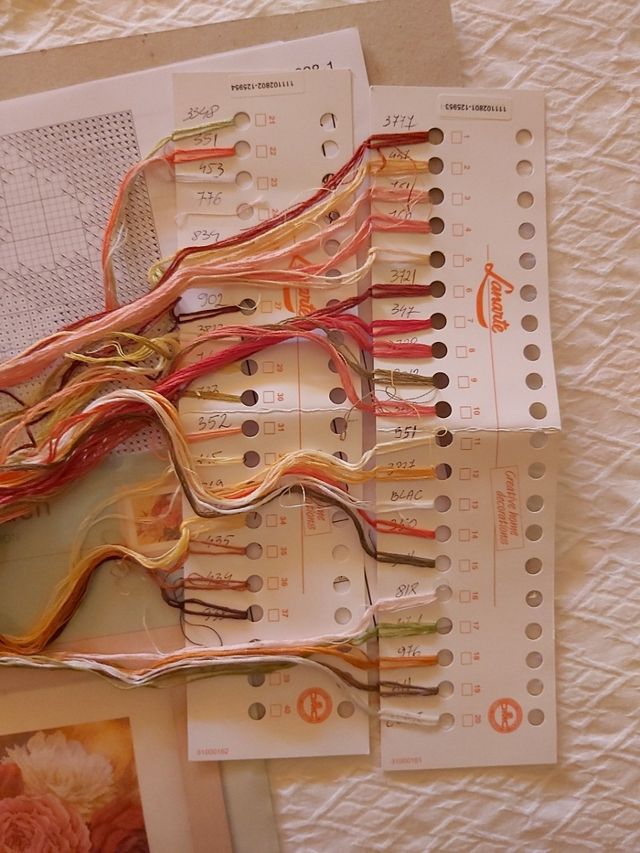 Patrón punto de cruz marca Lanarte con hilos DMC