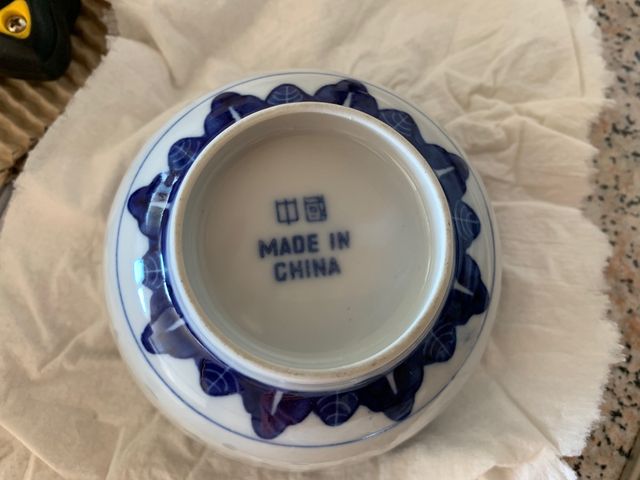 2 Platos sopero con 2 cucharadas original china