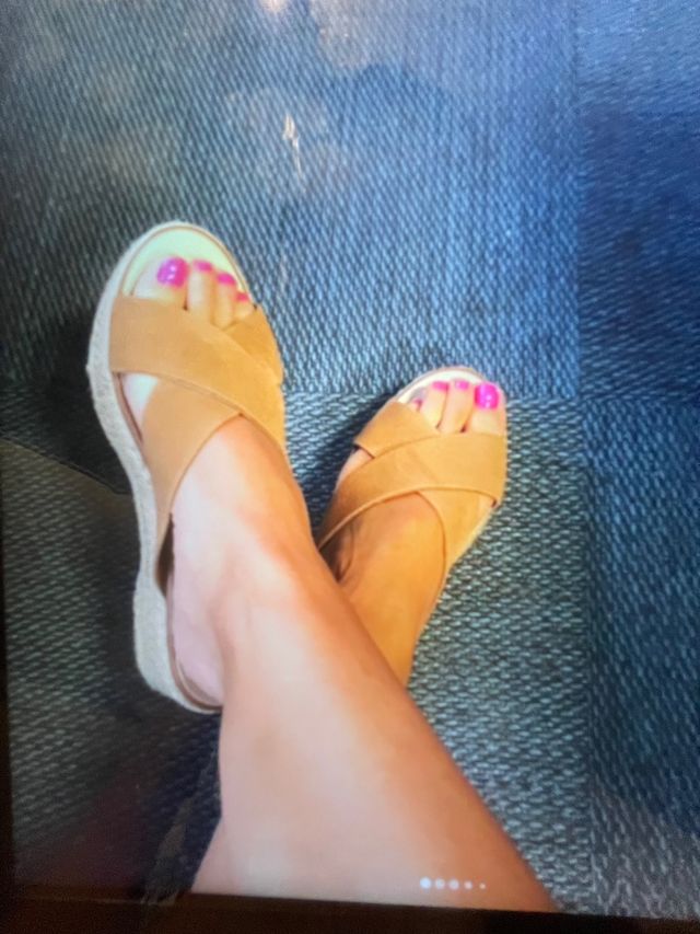 Cuñas con plataforma de piel