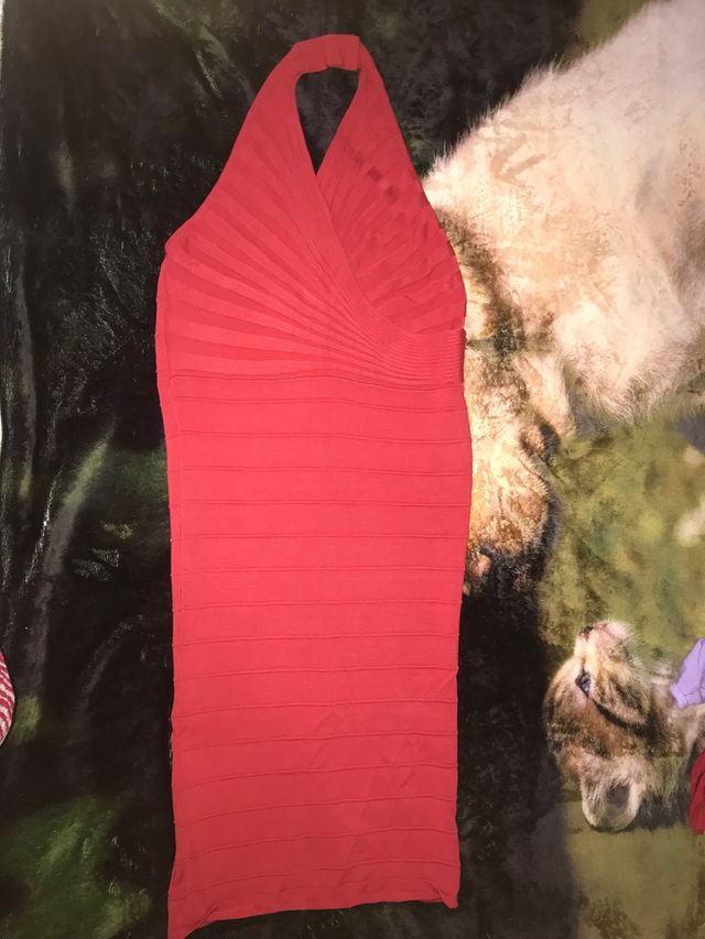 Vestido midi rojo de Blanco