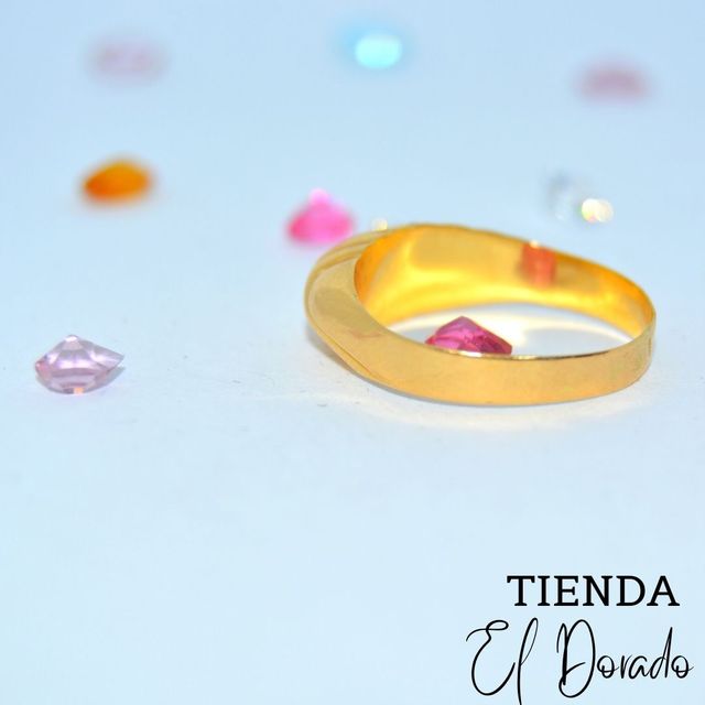 Anillo Rayado Oro 18Q