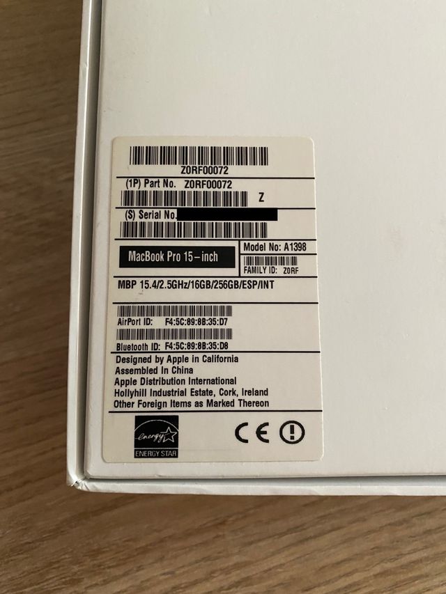 Macbook Pro 15' (Mediados 2015)