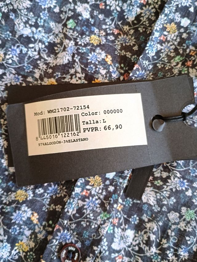 Camisa hombre estampada flores