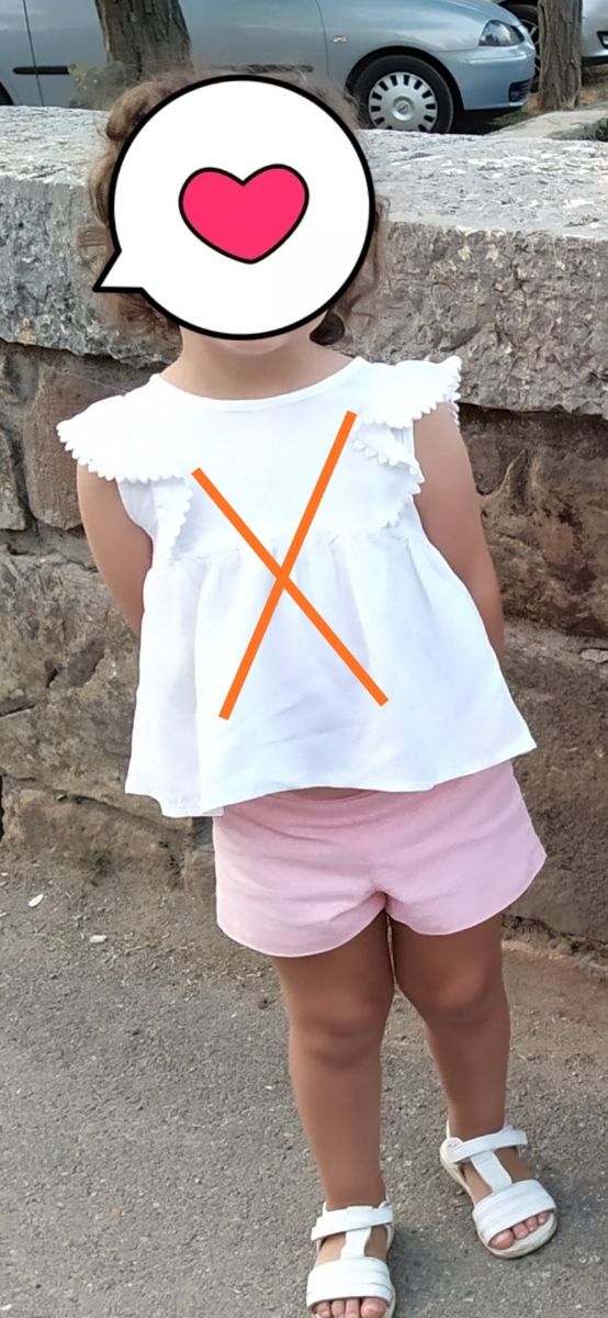 Pantalón corto rosa niña. Talla 4