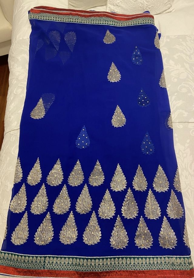 SAREE ORIGINAL 100% SEDA. 6,50×1,10 m