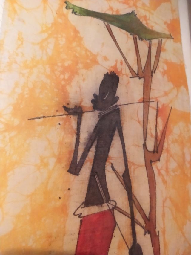 Cuadro africano pintado a mano sobre tela