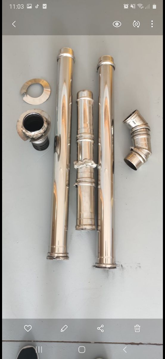 Estufa pelles Point Original Italiana con   tuberí