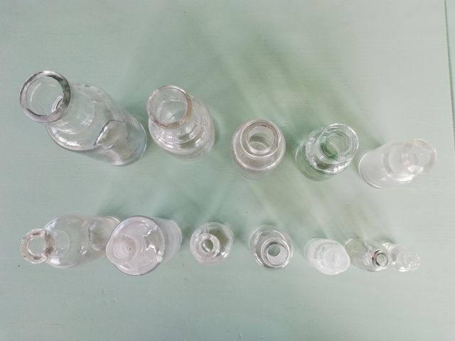 lote 12 fascos botica antiguos