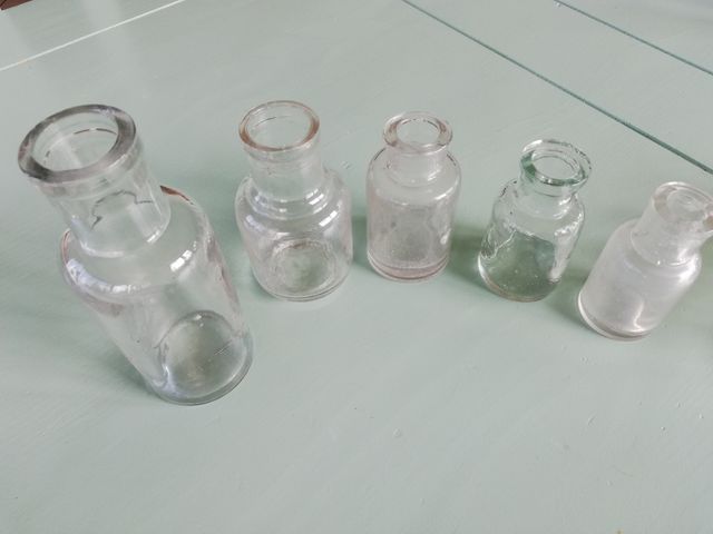 lote 12 fascos botica antiguos