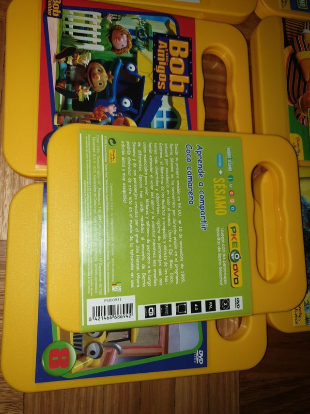 5 DVD barrio sésamo 2 bob y sus amigos