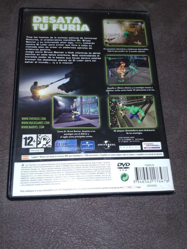 GIOCO PS 2 - HULK - COMPLETAMENTE IN SPAGNOLO