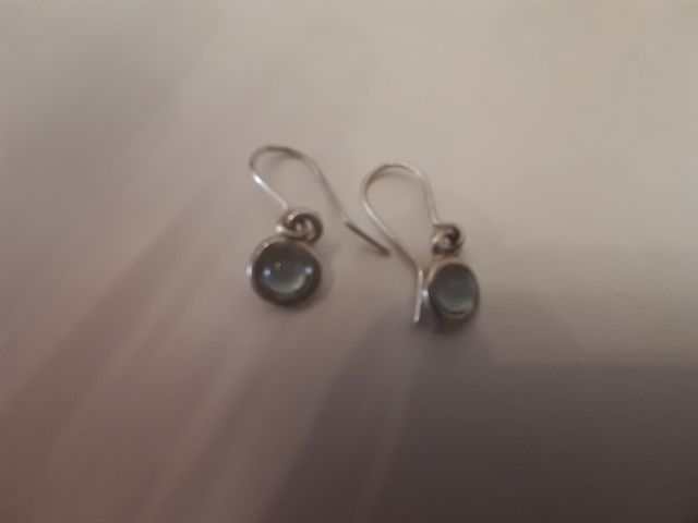 pendientes con cristal turquesa