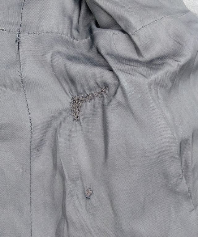 Cazadora larga de cuero Vintage